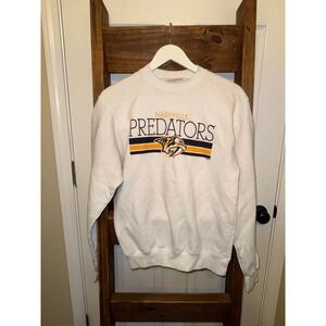 Champion Nashville Predators Crewneck Sweatshirt White Adult Small NHL Hockey